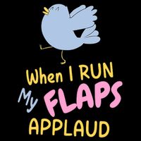 When I Run My Flaps Applaud Funny Bird Meme Drawstring Bag