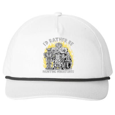 Wargaming ID Rather Be Painting Miniatures Snapback Five-Panel Rope Hat