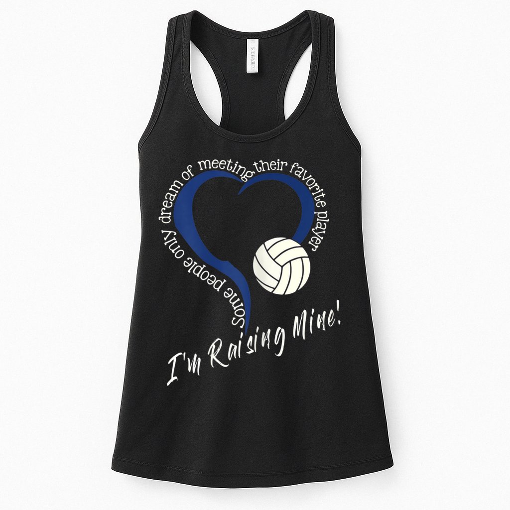 Womens I'm Raising Mine! Volleyball Mom Womens Tank Top