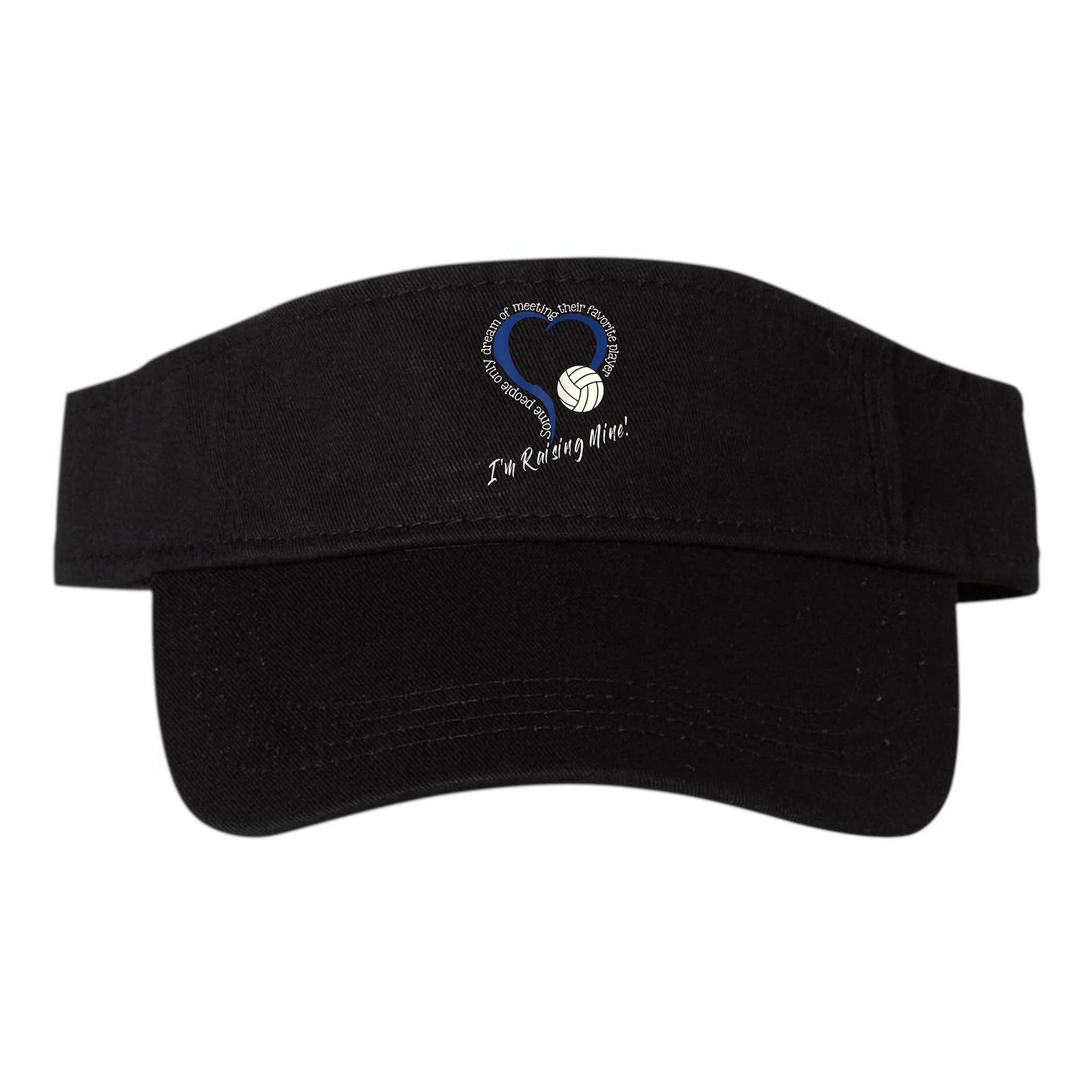 Womens I'm Raising Mine! Volleyball Mom Visor