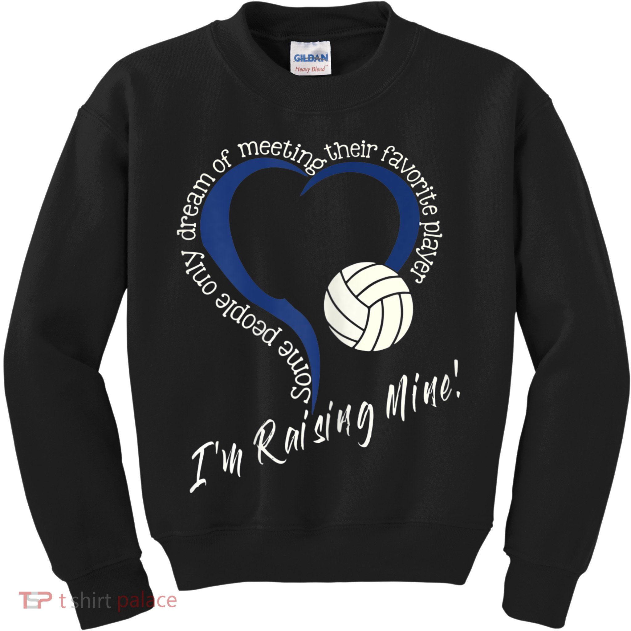 Womens I'm Raising Mine! Volleyball Mom Kids Sweatshirt