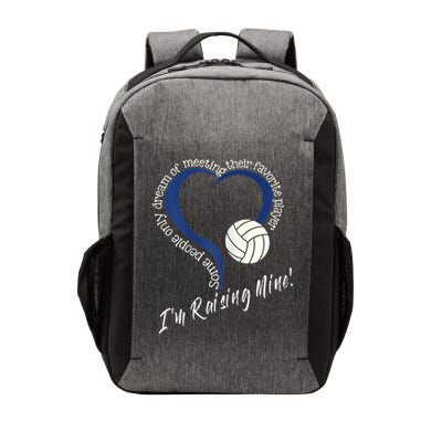 Womens I'm Raising Mine! Volleyball Mom Vector Backpack
