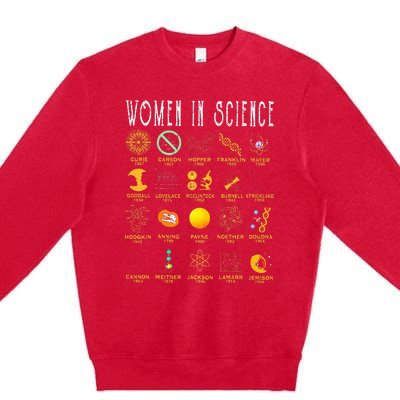 Women In Science Premium Crewneck Sweatshirt