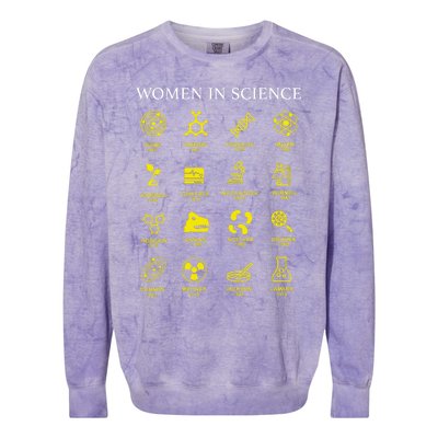 Women In Science Feminist Colorblast Crewneck Sweatshirt