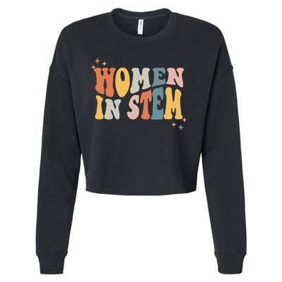 Women In Stem Steminist Science Female Engineer Tech Cropped Pullover Crew
