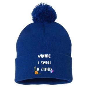 Winnie I Smell A Child Halloween Pregnancy Gift Pom Pom 12in Knit Beanie