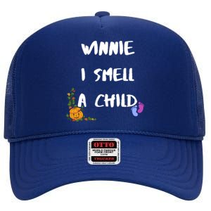 Winnie I Smell A Child Halloween Pregnancy Gift High Crown Mesh Back Trucker Hat