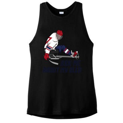 Wheelchair Ice Sled Hockey Handicap Sport Disabled Player Ladies PosiCharge Tri-Blend Wicking Tank