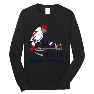 Wheelchair Ice Sled Hockey Handicap Sport Disabled Player Long Sleeve Shirt