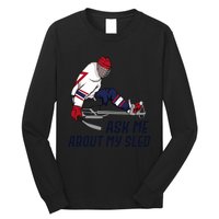 Wheelchair Ice Sled Hockey Handicap Sport Disabled Player Long Sleeve Shirt