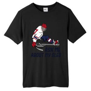 Wheelchair Ice Sled Hockey Handicap Sport Disabled Player Tall Fusion ChromaSoft Performance T-Shirt