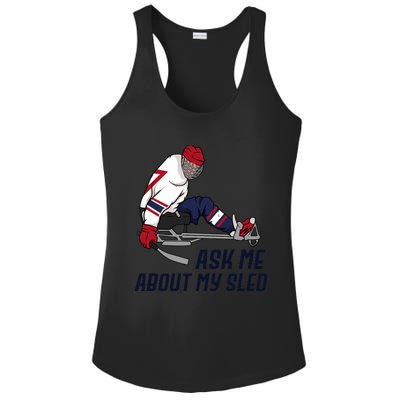 Wheelchair Ice Sled Hockey Handicap Sport Disabled Player Ladies PosiCharge Competitor Racerback Tank