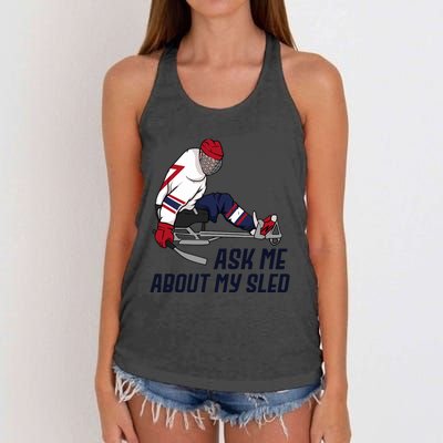 Wheelchair Ice Sled Hockey Handicap Sport Disabled Player Women's Knotted Racerback Tank