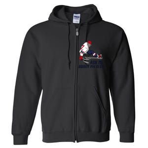 Wheelchair Ice Sled Hockey Handicap Sport Disabled Player Full Zip Hoodie