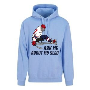 Wheelchair Ice Sled Hockey Handicap Sport Disabled Player Unisex Surf Hoodie