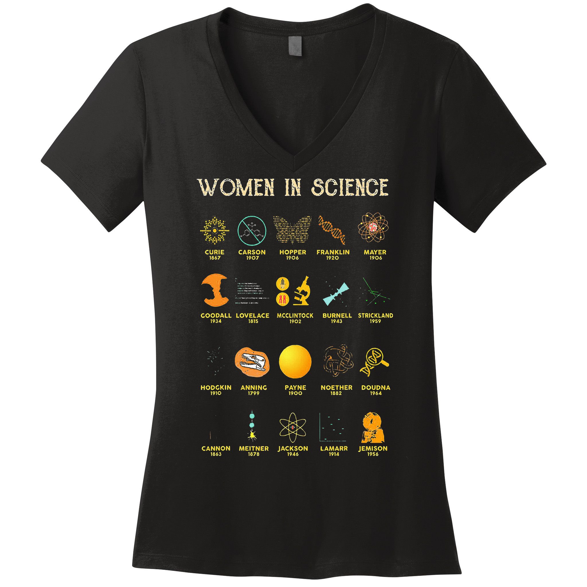 Women In Science Women's V-Neck T-Shirt
