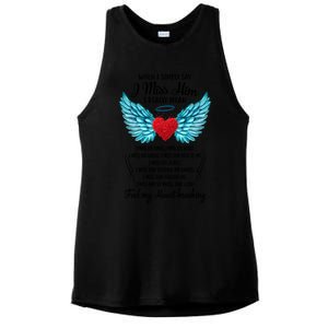 When I Simply Say I Miss Him I Really Mean Family Gift Ladies PosiCharge Tri-Blend Wicking Tank