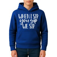 When I Sip You Sip We Sip Funny Bachelorette Bridal Party Gift Kids Hoodie