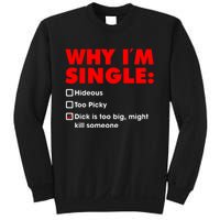 Why I'm Single Hideous Too Picky Dick Is Too Big ,Might Kill Someone Sweatshirt