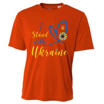 Wo I Stand With Ukraine Heart Sunflower Flag Symbol Gift Cooling Performance Crew T-Shirt