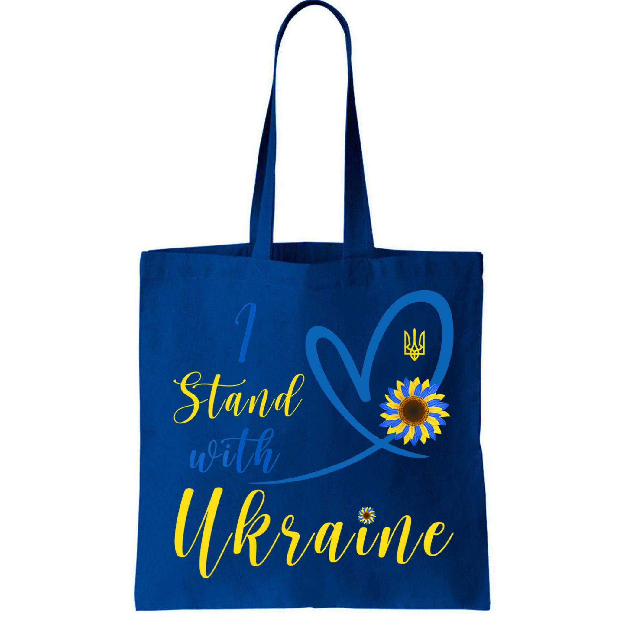 Wo I Stand With Ukraine Heart Sunflower Flag Symbol Gift Bag