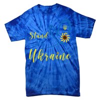 Wo I Stand With Ukraine Heart Sunflower Flag Symbol Gift Tie-Dye T-Shirt