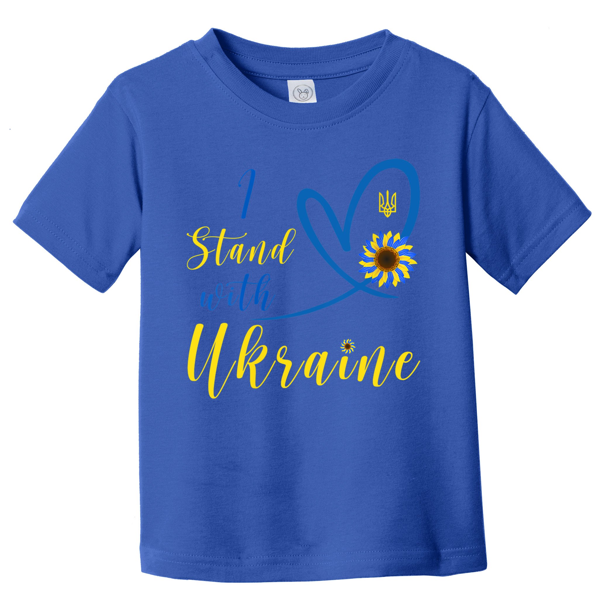 Wo I Stand With Ukraine Heart Sunflower Flag Symbol Gift Toddler T-Shirt