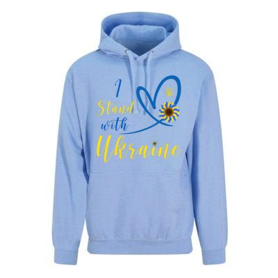 Wo I Stand With Ukraine Heart Sunflower Flag Symbol Gift Unisex Surf Hoodie