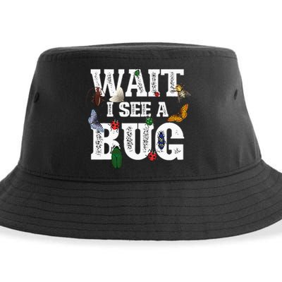 Wait I See A Bug Entomology Insect Collector Entomologist Sustainable Bucket Hat