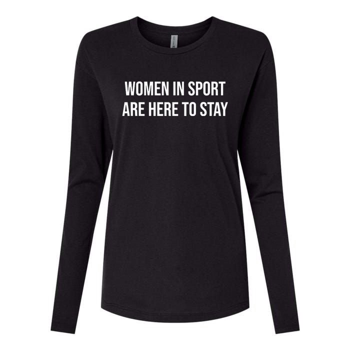 Women In Sport Are Here To Stay Womens Cotton Relaxed Long Sleeve T-Shirt