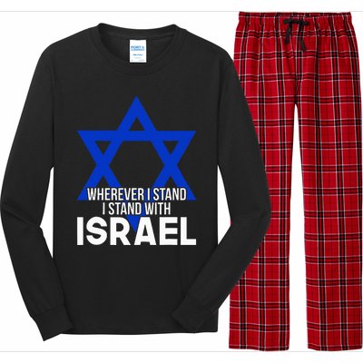 Wherever I Stand I Stand With Israel Long Sleeve Pajama Set