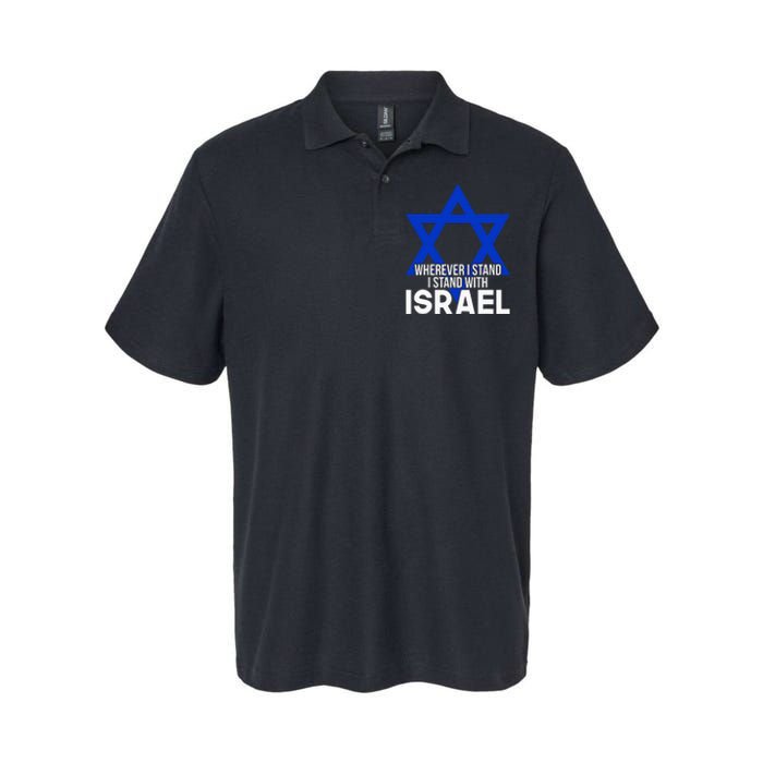 Wherever I Stand I Stand With Israel Softstyle Adult Sport Polo