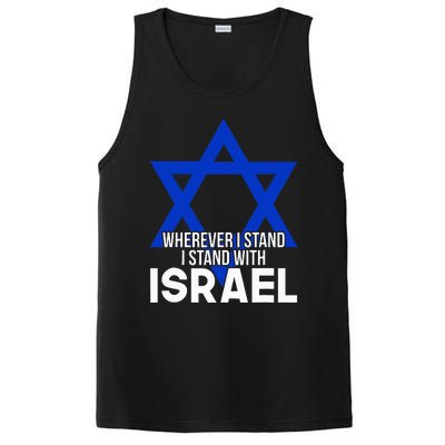 Wherever I Stand I Stand With Israel PosiCharge Competitor Tank