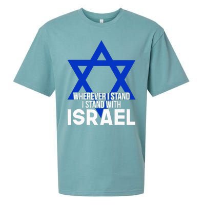 Wherever I Stand I Stand With Israel Sueded Cloud Jersey T-Shirt