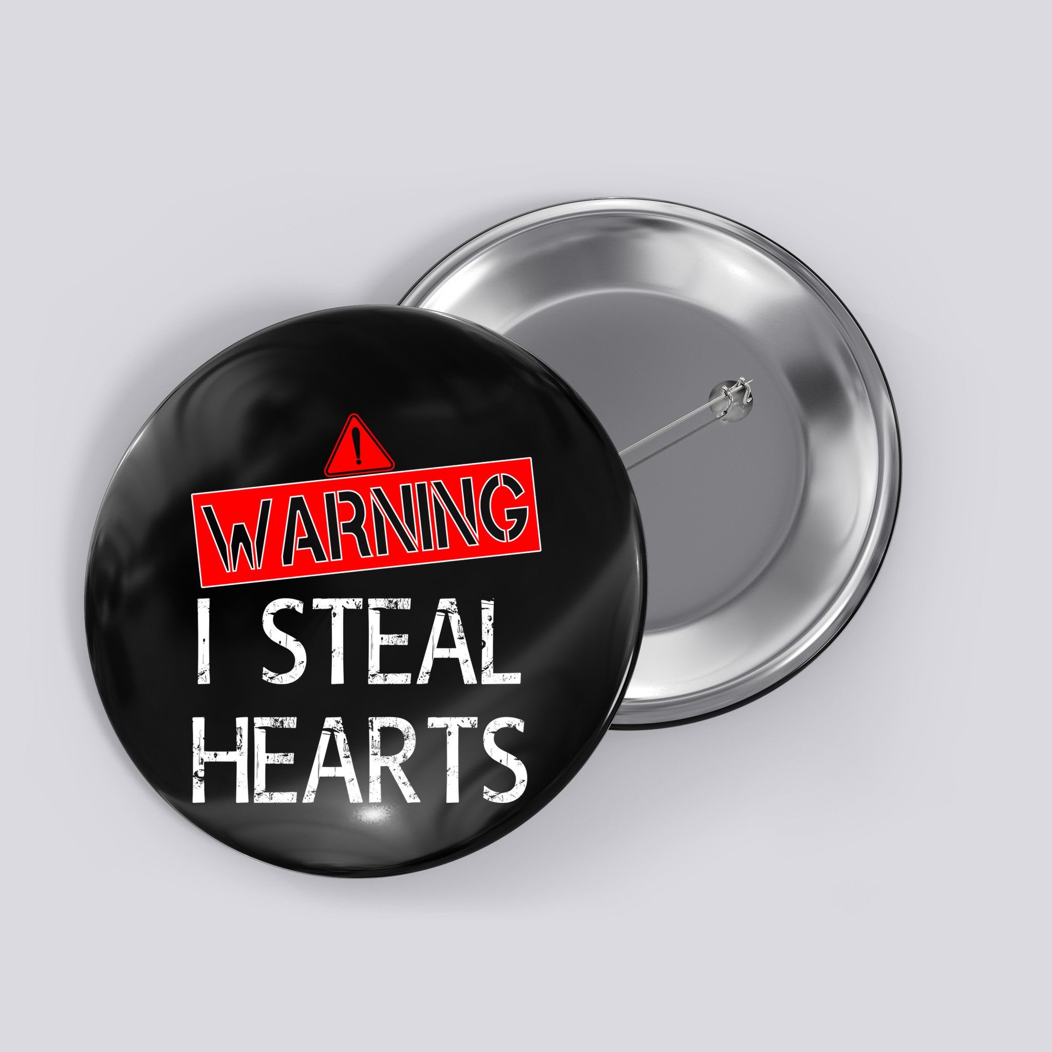 Warning I Steal Hearts Button