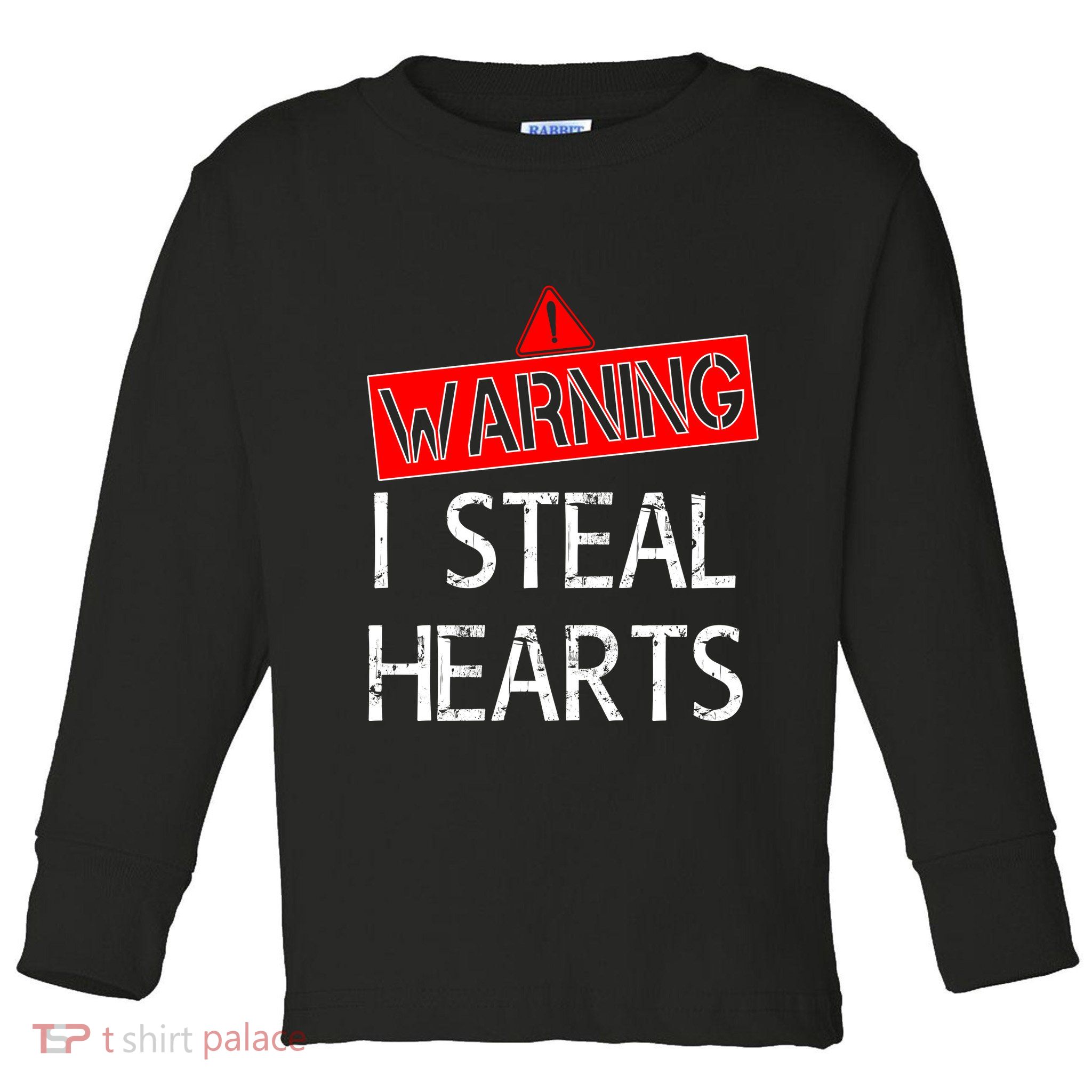 Warning I Steal Hearts Toddler Long Sleeve Shirt