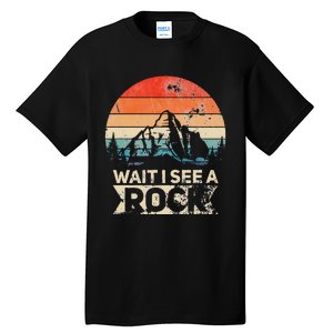 Wait I See A Rock Funny Geologist Idea Tall T-Shirt