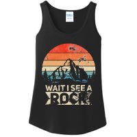 Wait I See A Rock Funny Geologist Idea Ladies Essential Tank