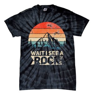 Wait I See A Rock Funny Geologist Idea Tie-Dye T-Shirt