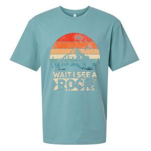 Wait I See A Rock Funny Geologist Idea Sueded Cloud Jersey T-Shirt