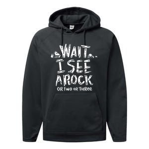 Wait I See A Rock Geology Performance Fleece Hoodie