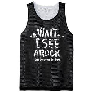 Wait I See A Rock Geology Mesh Reversible Basketball Jersey Tank