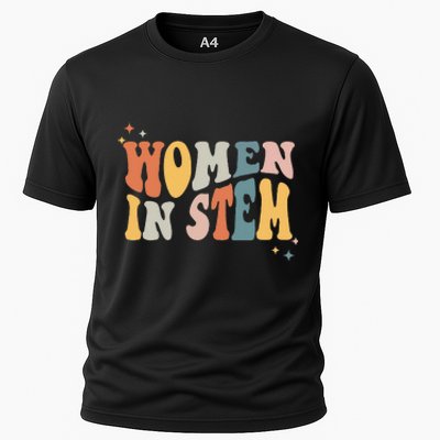 Wo in Stem Steminist Science Female Engineer Tech Cooling Performance Crew T-Shirt