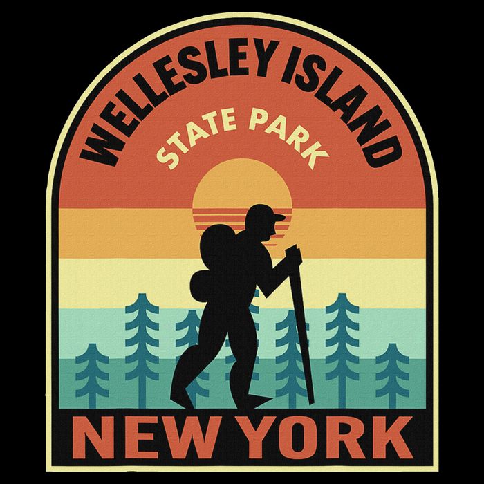 Wellesley Island State Park New York Retro Hiking Cooling Performance Crew T-Shirt