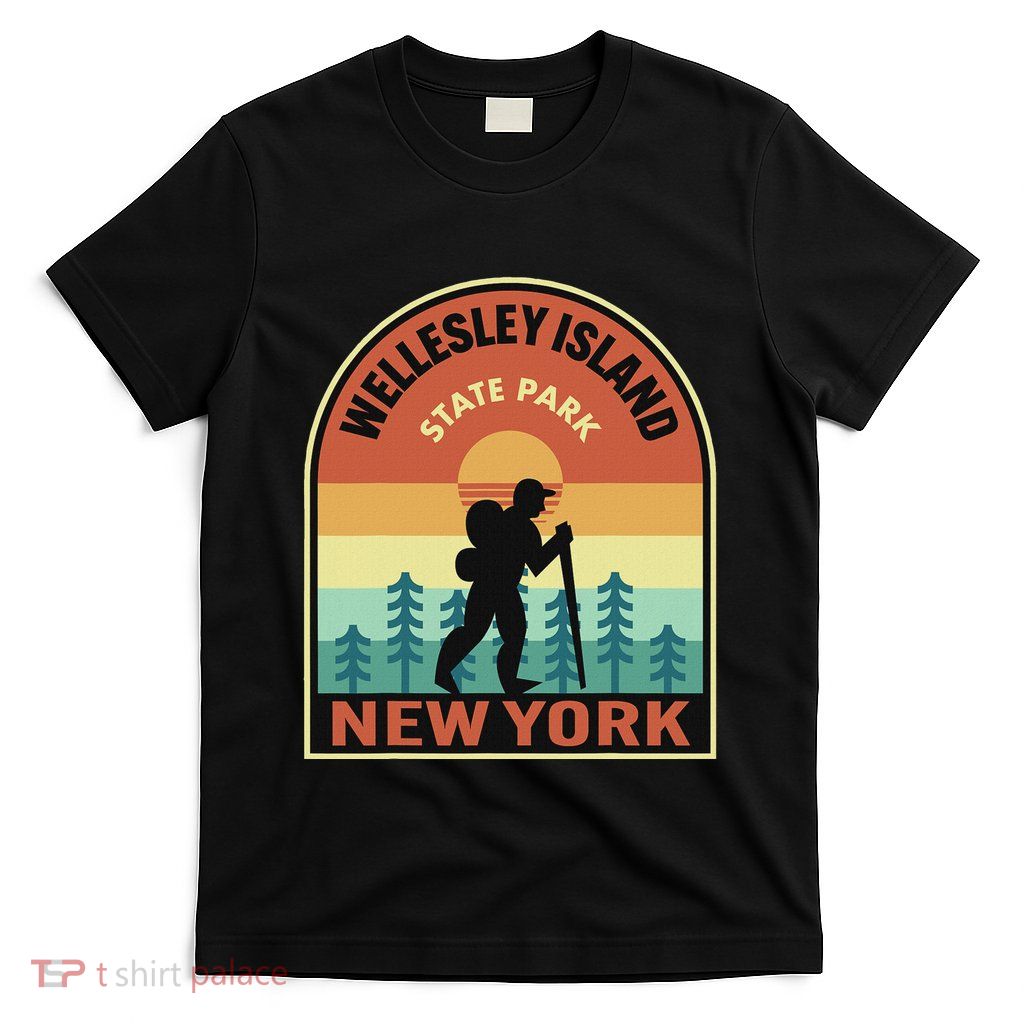 Wellesley Island State Park New York Retro Hiking T-Shirt