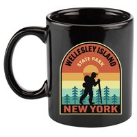 Wellesley Island State Park New York Retro Hiking 11oz C Handle Ceramic Mug