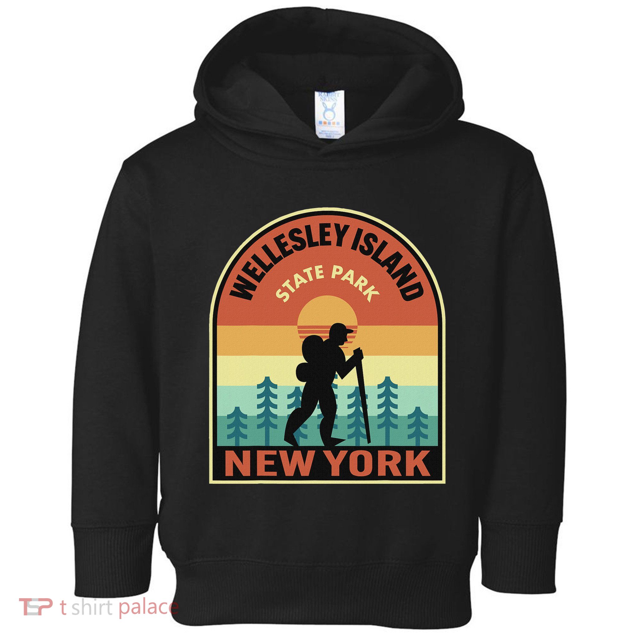 Wellesley Island State Park New York Retro Hiking Toddler Hoodie