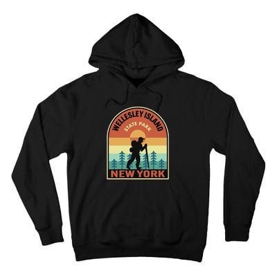 Wellesley Island State Park New York Retro Hiking Tall Hoodie