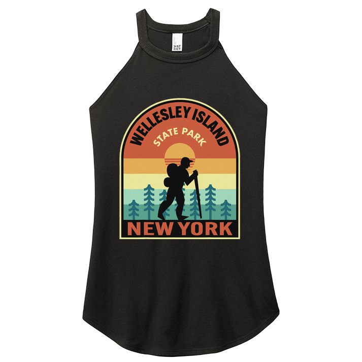 Wellesley Island State Park New York Retro Hiking Women's Perfect Tri Rocker Tank