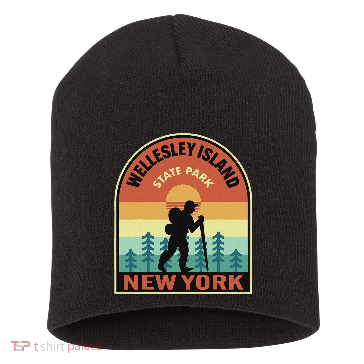 Wellesley Island State Park New York Retro Hiking Short Acrylic Beanie